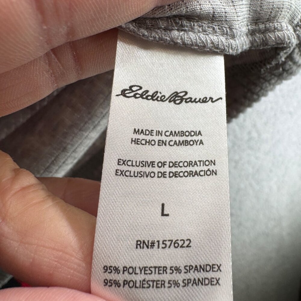 Eddie Bauer Moose Print Pajama Red Black Buffalo Plaid Set Size Large - Picture 5 of 9